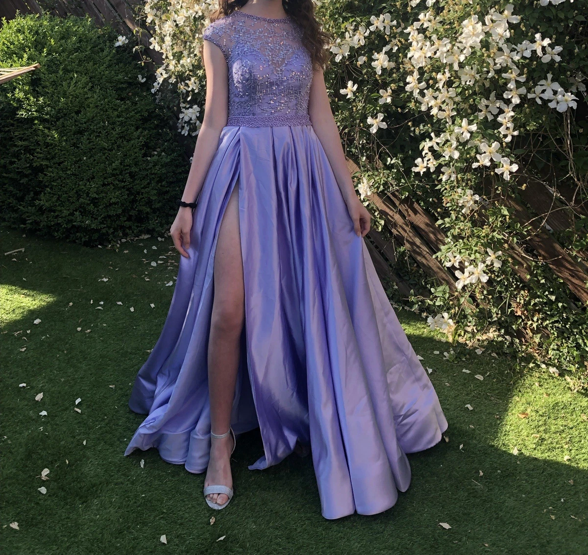 green emerald velvet dress Ladies Elegant Party Prom Long Dresses UK Backless Crisn Satin Spaghetti  Side Slit Wedding Evening Party Dress with Pockets (A2-Purple, XL) :  Amazon.co.uk: Fashion