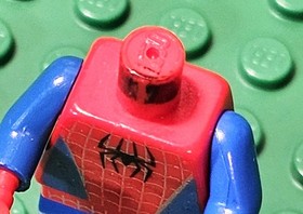 Lego Spider-Man 1 Tobey Maguire Minifigure spd001 Silver Webbing Sets 4851,4852