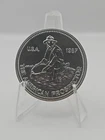 Vintage 1987 Engelhard Eagle Prospector 1 oz .999 Silver  Round ~ Blast White
