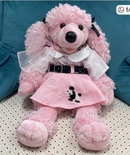 Build-A-Bear Pink Poodle Plush with Curly Fur and Fun Outfit and Accessories