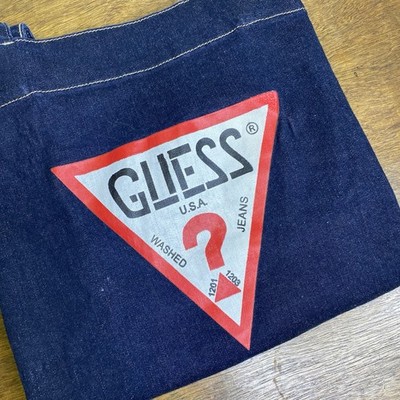 Guess Jeans Tote Bag 15 Inch Dark Wash Denim Shopper