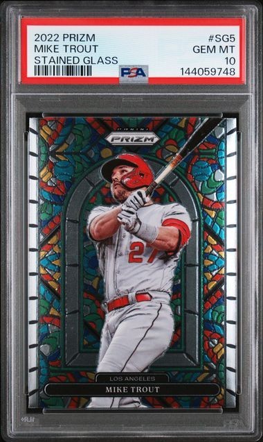 2022 Panini Prizm Stained Glass #SG5 Mike Trout PSA 10