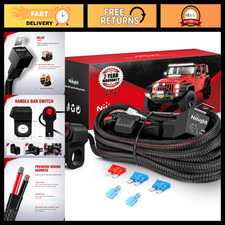 Universal Motorcycle Handlebar Light Bar Wiring Harness Kit With 12v Switch