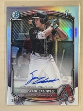 2025 Bowman Chrome Slade Caldwell Refractor Auto /499 Autograph Diamondbacks FY