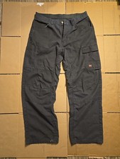 Men's Red Kap Industrial Work Cargo Uniform Pants Dark Gray Size 34X32