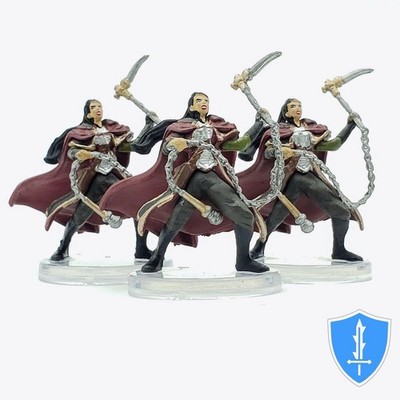 Human Bard (chain sickle) x3 - Monster Menagerie 3 #19A D&D Miniature