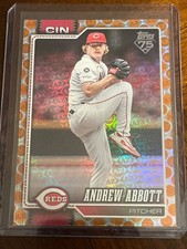 2026 Topps Series 1 Andrew Abbott Orange Spring Training #218 /25