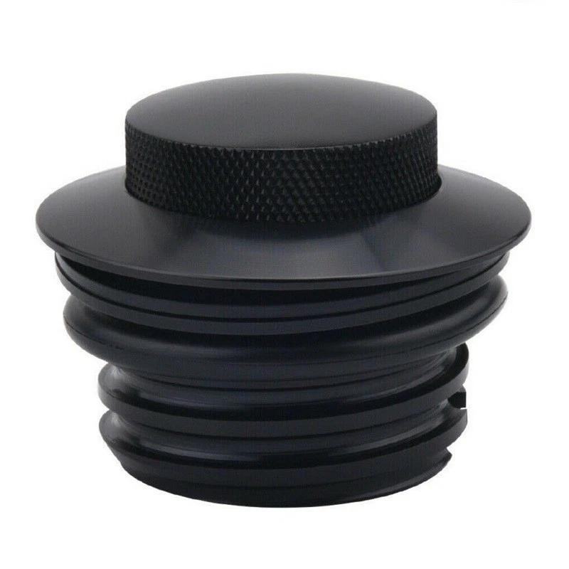 CNC Motorcycle Fuel Flush Pop-up Gas Cap For Harley Softail Dyna Touring Black - Image 4 of 4