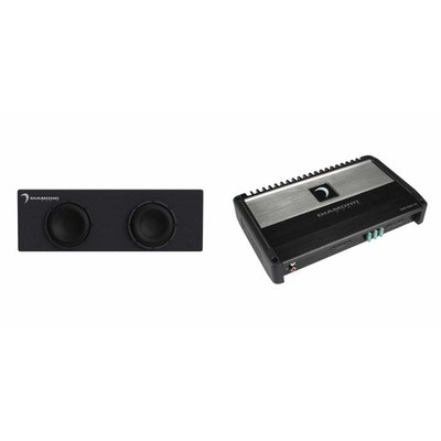 Diamond Audio Dual 10'' Microbox bundle with amplifier - DESMB10D and DES1000.1D