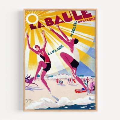 La Baule Retro Vintage  Poster Print