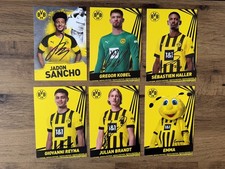 Hand Signed Dortmund Autograph Bundle (Inc Sancho/Reyna/Kobel/Haller/Brandt)