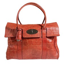 Mulberry Crocodile Bayswater Heritage Handbag | Red | Size:W:35cm×H:26cmxD:12cm