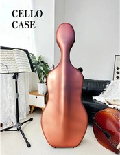 Advanced 4/4 Cello Hard Case Rose Gold Carbon Fiber with Rear with Wheels
