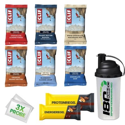 (33,45EUR/kg) CLIF Bar Energie-Riegel 6x68g Mix Testpaket + Bonus