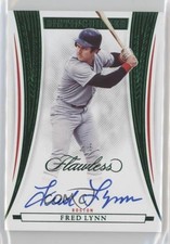 2023 Panini Flawless Distinguished Auto Emerald 4/5 Fred Lynn #DA-FL Auto 0xi8