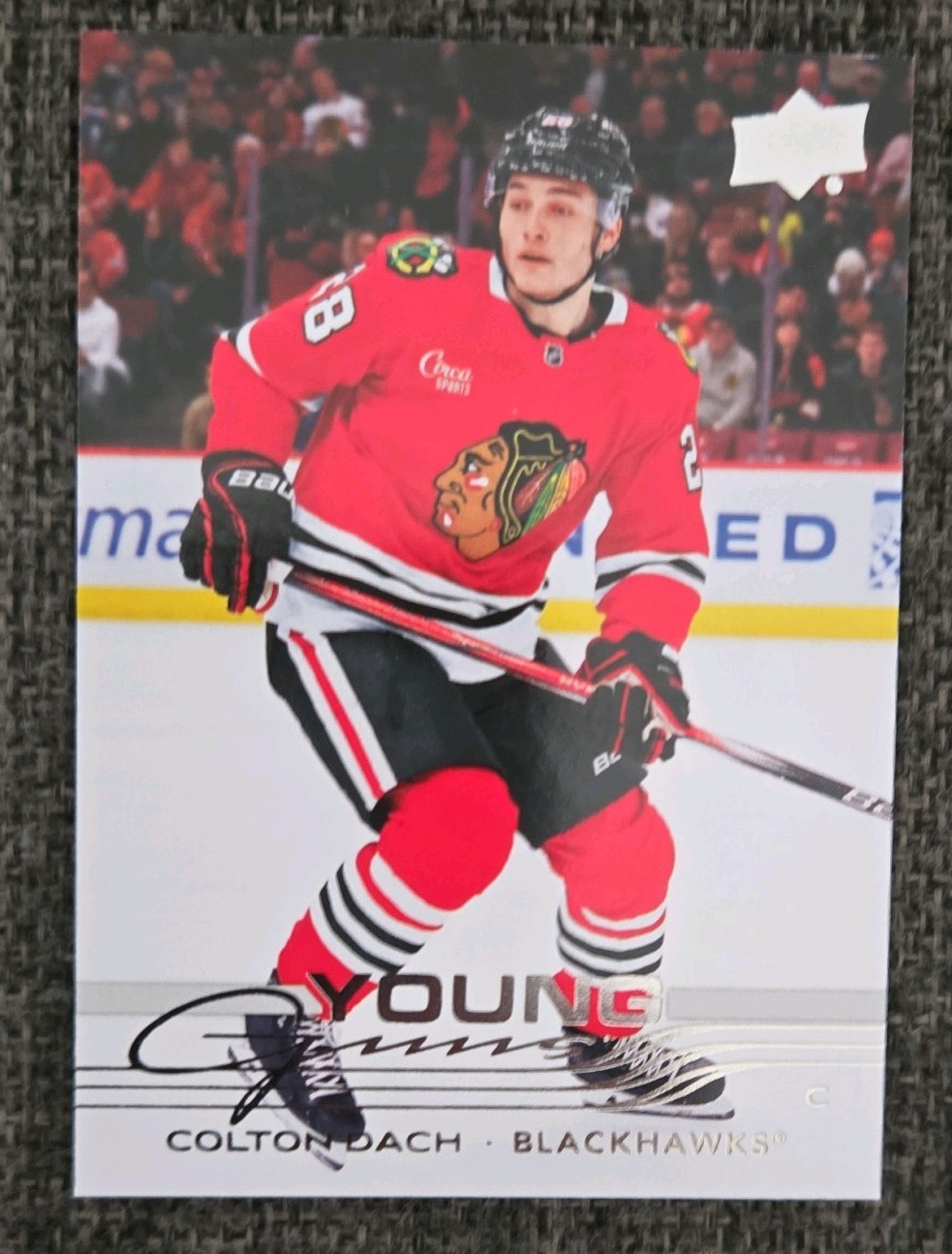 2025-26 Upper Deck Series 1 Young Guns Rookie #218 Colton Dach Blackhawks