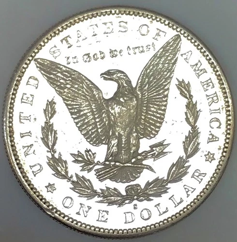 1883 S MORGAN DOLLAR! MONSTER RARITY! SEMI PROOF LIKE! SCARCE S MINT! WOW #64353