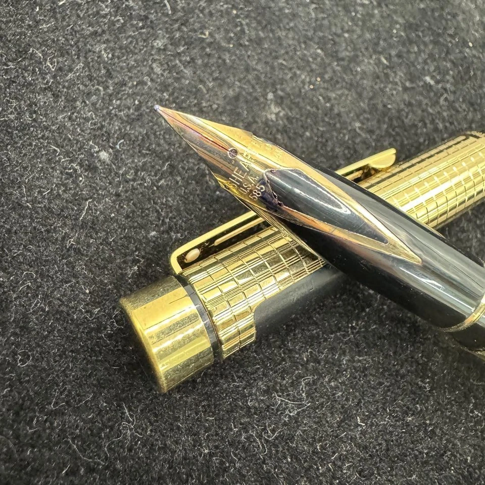 Sheaffer 14K 585 钢笔镀金金属复古日本无盒 — 第 2/4 张图片