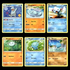 6x Quagsire Wooper Lot  Sun Moon Dragon Majesty Pokemon Cards Collection Set