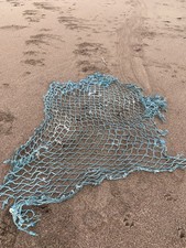 Authentic Fishing Net, Used Fish Net Nautical Decor. Vintage heavy duty netting