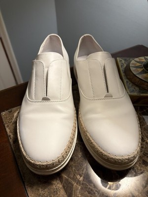 Tod s White Leather Driving Loafers EU 41 US 9.5 / 10 Moccasin Flats Italy