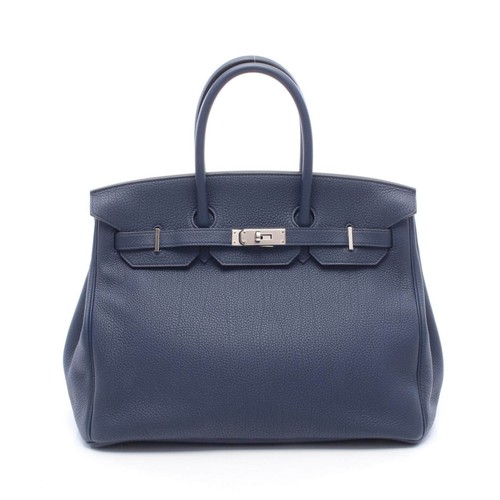 Hermes Birkin35 Togo Women Blue One Size