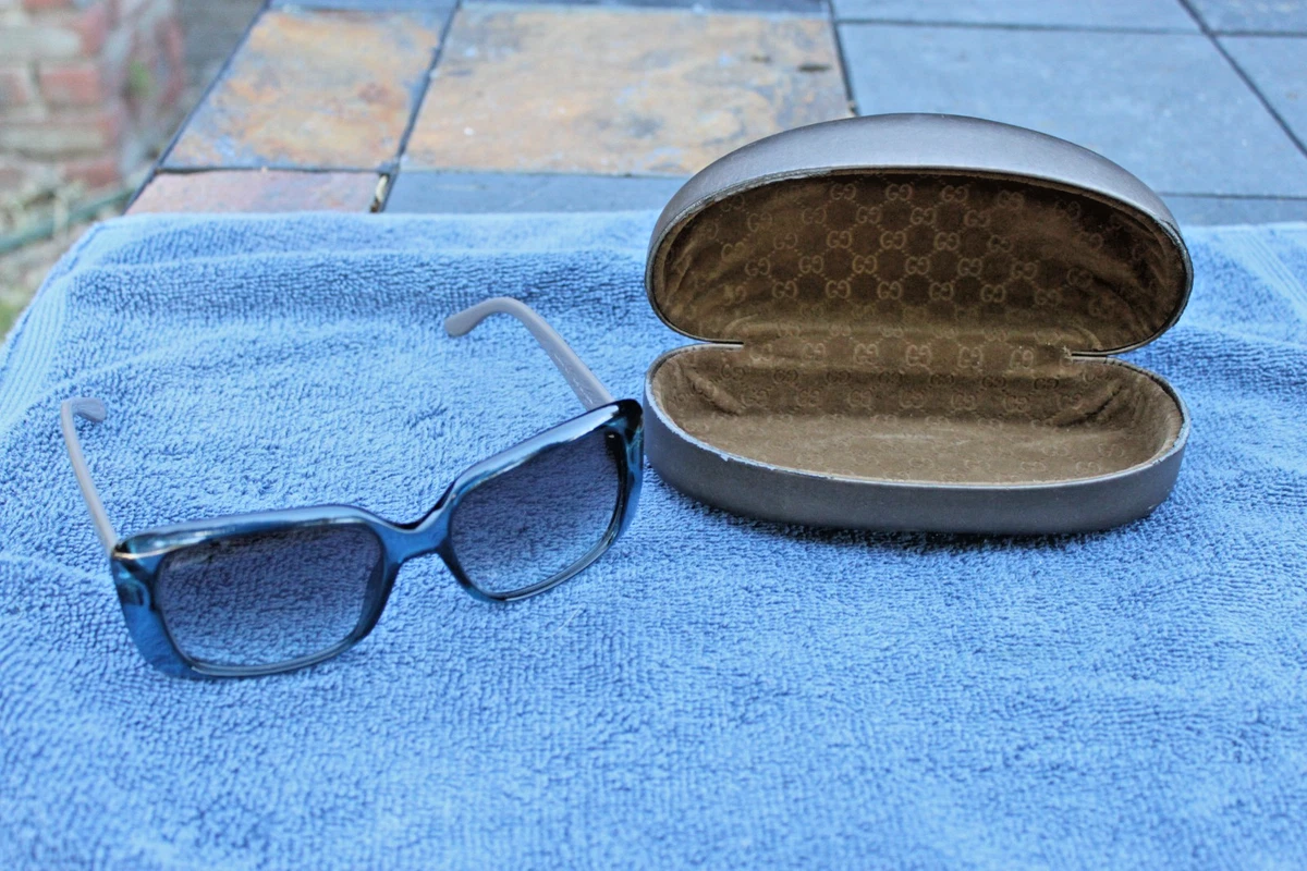 Gucci Oversized Blue Sunglasses for Women for sale | eBay display picture 3