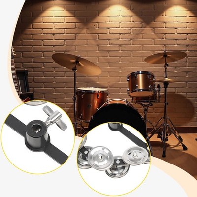 Hi Hat Tamburin Geschenke Instrument Handheld Percussion Drum Für KTV Ensemble