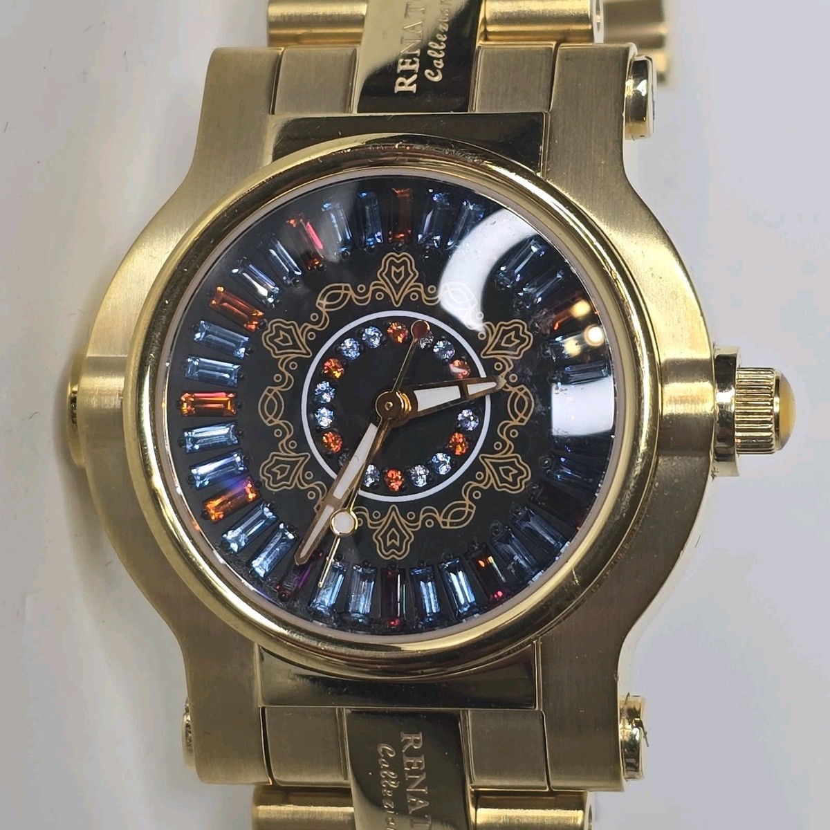 Renato Beauty Topaz Swiss Quartz Watch Gold 36mm SIZED VERY SMALL