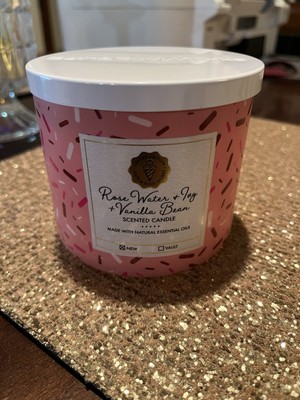 Bath and Body Works Rose Water & Ivy + Vanilla Bean 3-Wick Candle