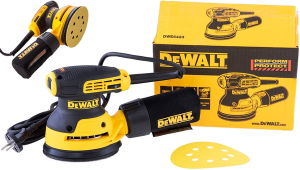 Dewalt Exzenterschleifer 125 Mm 280 W Mit Staubabsaugung + ZubehöR DWE6423-QS-image