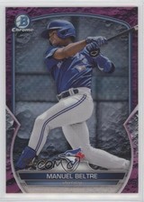 2023 Bowman Chrome Prospects Fuchsia Lunar Crater Refractor Manuel Beltre b4d