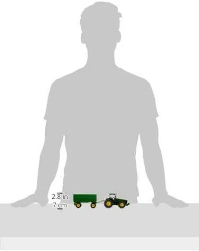 siku 1953, Trattore John Deere con rimorchio, 1:50, Metallo e Plastica, Verde, M - Immagine 2 di 4