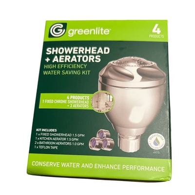 #ad Greenlite High Efficiency Water Saving Showerhead Aerator Kit 4 Products Chrome $9.60