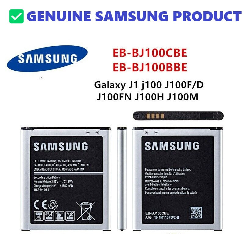 Samsung Galaxy J1 Battery (EB-BJ100CBE/EB-BJ100BBE, 1850mAh) Replacement