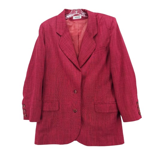 Missoni, MISSONI DONNA Vintage Woven Blazer Pink Red Gray Est. Size LARGE