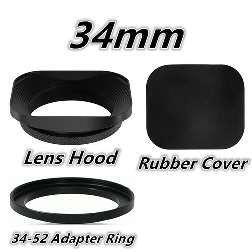 Black Square Shape Camera Lens Hood for Canon Sony Nikon Fujifilm LeicaPanasonic - Picture 22 of 29