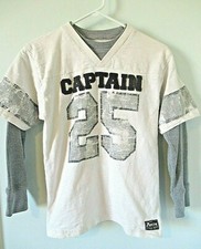 Boy's Shirt Thermal Sleeves CHILDREN'S PLACE  Large 10 - 12 Gray  Ivory EUC