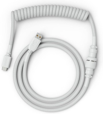 Glorious Coiled Cable (Ghost White) - USB-C, GMMK & Gaming Keyboards