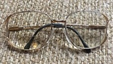 Vintage BerDel Sferoflex Barbara Gray Blue Gold Square Sunglasses Frames Italy