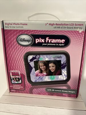 Disney Pix Miley Hannah Montana Digital Photo Frame 7'' LCD Screen 128MB ( NEW )