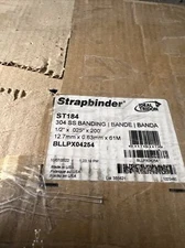 Strapbinder Stainless Steel Banding  1/2" W x 200' x  .25" ST184