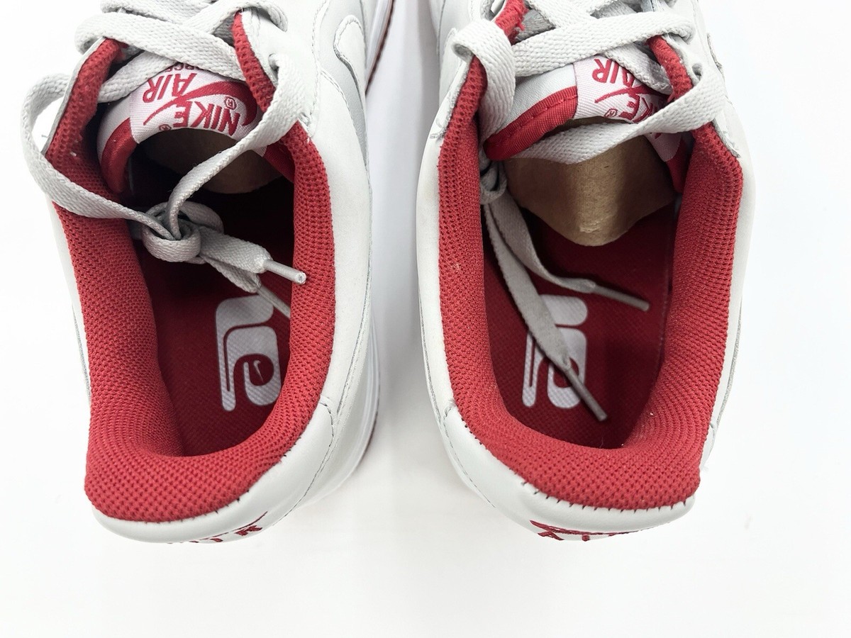 2006 Nike Air Force 1 Low Neutral Grey White Red Sz 11 Men Shoe