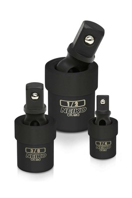 Neiko Black Complete Impact Universal Joint Socket Swivel Set 1/4''3/8''1/2'' Drive