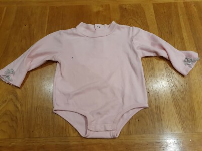 Rosa MiniWear Langarm Trägertop mit grauen Schleifendetail - Größe 24 Monate