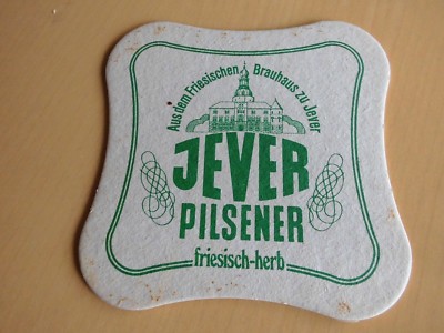  1 Bierdeckel  Jever Pilsener Friesisch - herb