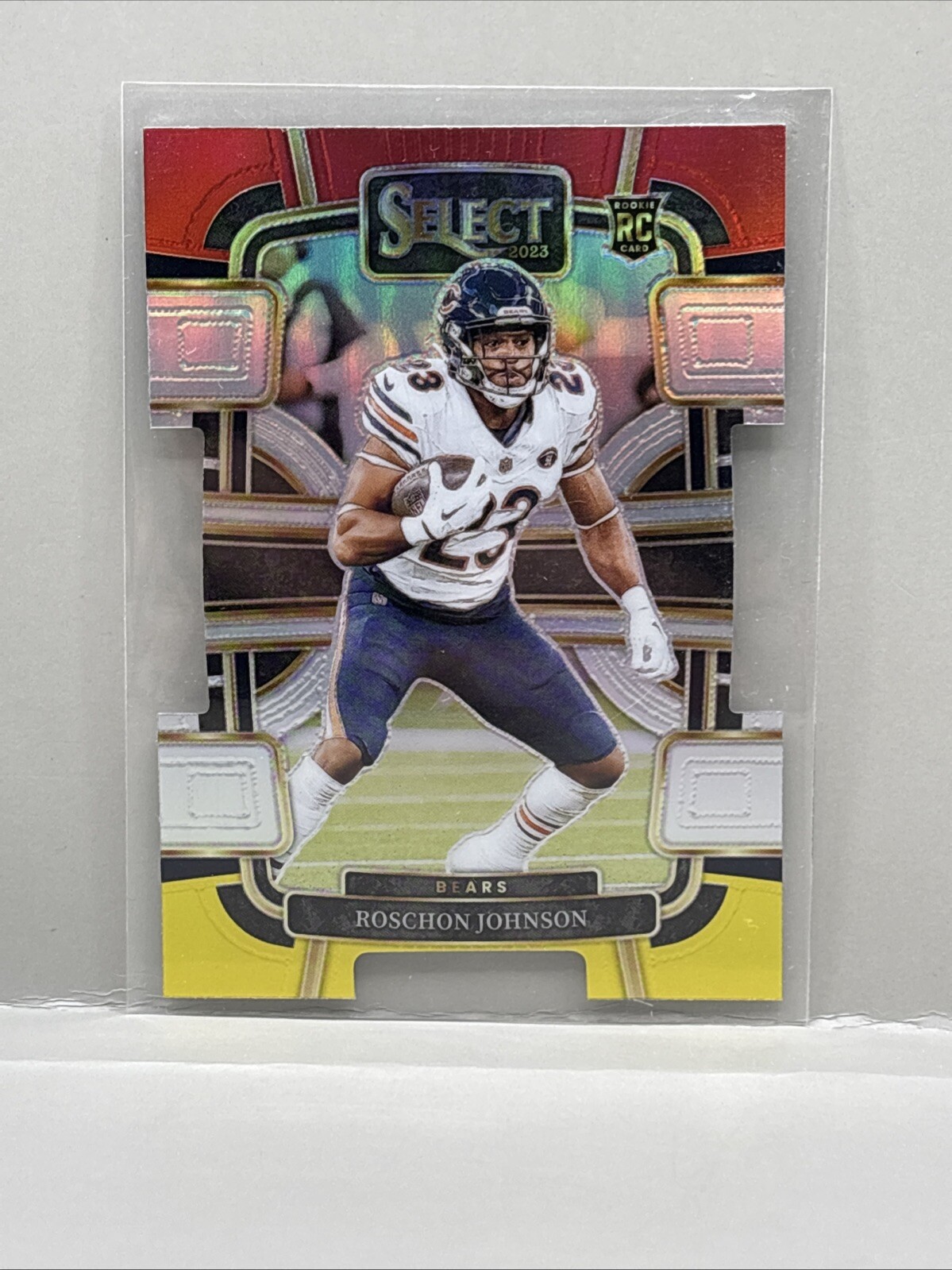 2023 Panini Roschon Johnson Select Concourse Level Red Yellow Die Cut Rookie RC