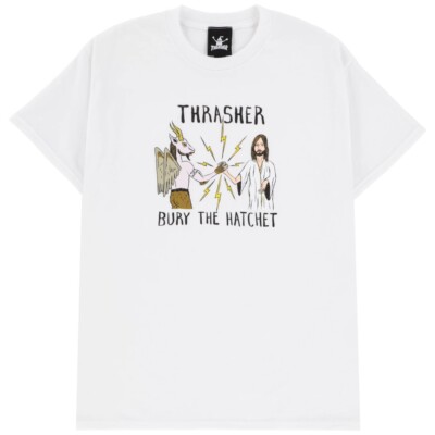 T-Shirt Thrasher x Toy Machine Bury the Hatchet Tee weiß