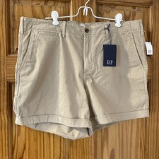 NWT Gap High-rise Stretch Girlfriend Khaki 5" Shorts w/ Washwell, Women's 16
