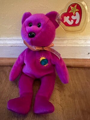 Ty Beanie Babies Millennium Bear Plush Toy WITH SPELLING ERRORS